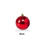 Kit 9 Bolinhas De Natal 6cm Enfeite Bolas Com Glite Para Árvore De Natal