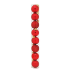 Kit 9 Bolinhas De Natal 6cm Enfeite Bolas Com Glite Para Árvore De Natal