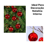 Kit 12 Bolas De Natal Mista Tubo Enfeite De Natal Bolas Natalino Tubo Bolinhas Vermelha