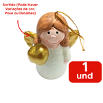 Enfeite Anjo Anglar De Ceramica Sortido Enfeite De Natal Decoração 8cm