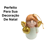 Enfeite Anjo Anglar De Ceramica Sortido Enfeite De Natal Decoração 8cm