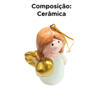 Enfeite Anjo Anglar De Ceramica Sortido Enfeite De Natal Decoração 8cm