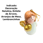 Enfeite Anjo Anglar De Ceramica Sortido Enfeite De Natal Decoração 8cm