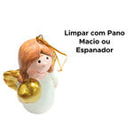 Enfeite Anjo Anglar De Ceramica Sortido Enfeite De Natal Decoração 8cm