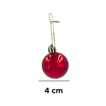 Kit Com 4 Bolas De Natal 4cm Enfeite Natalino Para Árvore