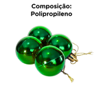 Kit Com 4 Bolas De Natal 4cm Enfeite Natalino Para Árvore