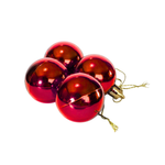 Kit Com 4 Bolas De Natal 4cm Enfeite Natalino Para Árvore