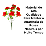 Buque De Rosas Decoração Artificial Rosas Vermelha