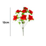 Buque De Rosas Decoração Artificial Rosas Vermelha