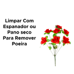 Buque De Rosas Decoração Artificial Rosas Vermelha