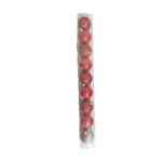 Kit Com 9 Bolas De Natal Glitter 5cm Tubo Decoração Enfeite Natalinos