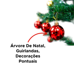 Kit Com 6 Bolinhas De Árvore De Natal 3cm Lisa Decoração Natalina