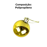 Kit Com 6 Bolinhas De Árvore De Natal 3cm Lisa Decoração Natalina