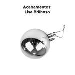 Kit Com 6 Bolinhas De Árvore De Natal 3cm Lisa Decoração Natalina