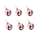 Kit Com 6 Bolinhas De Árvore De Natal 3cm Lisa Decoração Natalina