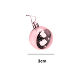 Kit Com 6 Bolinhas De Árvore De Natal 3cm Lisa Decoração Natalina