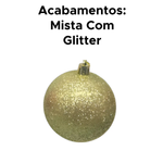 Kit Com 6 Bolas De Natal Enfeite 6cm Fosca Brilhante Glitter