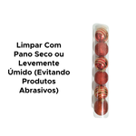 Kit Com 6 Bolas De Natal Enfeite 6cm Fosca Brilhante Glitter