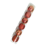 Kit Com 6 Bolas De Natal Enfeite 6cm Fosca Brilhante Glitter