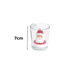 Castical Copo Vidro Vela Decorativa Natal Decoração Enfeite 7cm Sortida