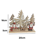 Enfeite De Natal MDF Com Led Papai Noel Decoração De Natal 16cm x 20cm