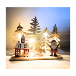 Enfeite De Natal MDF Com Led Papai Noel Decoração De Natal 16cm x 20cm