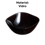 Tigela De Vidro Preto Square 16,8cm x 5,5cm