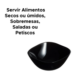Tigela De Vidro Preto Square 16,8cm x 5,5cm