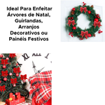 Kit Com 4 Unidades Enfeites Natalido Laços Com Glitter Decorativo Para Árvore Natal