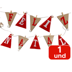 Faixa Feliz Natal Juta Com Pregador Decoração Natalina Para Árvore Parede Decorativo