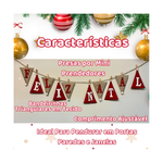 Faixa Feliz Natal Juta Com Pregador Decoração Natalina Para Árvore Parede Decorativo