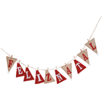 Faixa Feliz Natal Juta Com Pregador Decoração Natalina Para Árvore Parede Decorativo