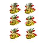 Kit 6 Enfeites Sino Dourado Decoração De Natal Decorativo Para Árvore Natalina