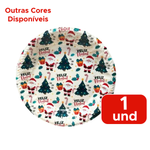 Bandeja Redonda Decorada Joulu Redonda Decoração Natalina 29cm