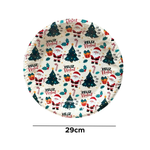 Bandeja Redonda Decorada Joulu Redonda Decoração Natalina 29cm