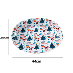 Bandeja Decorativa Oval Natalina 44x32cm Feliz Natal