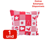 Capa De Almofada Cervena 45x45cm Enfeite De Natal