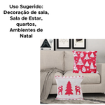 Capa De Almofada Cervena 45x45cm Enfeite De Natal