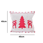 Capa De Almofada Cervena 45x45cm Enfeite De Natal