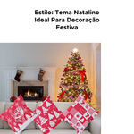 Capa De Almofada Cervena 45x45cm Enfeite De Natal