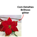 Buquê Flores Natal 5 Cabeças Artificial Grinalda acessórios decoração