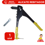 Rebitadeira Manual Profissional Alicate Rebitado 4 Bicos Para Rebite 1Chave Troca Dos Bicos Aço 24cm
