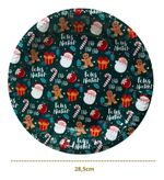 Kit Bandeja Redondo Natal Vermelho E Branco 28,5cm (03pcs)