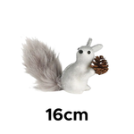Enfeite Esquilo Com Pinha Decoração Natalina Pendente 16cm