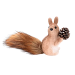 Enfeite Esquilo Com Pinha Decoração Natalina Pendente 16cm