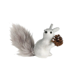 Enfeite Esquilo Com Pinha Decoração Natalina Pendente 16cm