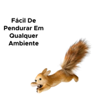 Enfeite De Natal Esquilo Com Nozes 25cm Pendente Enfeite Decorativo Natalino