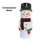 Pote Metal De Natal Organizador Decorativo Papai Noel Boneco De Lata Enfeite Natalino Lembrancinha 24cm