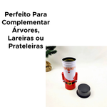 Pote Metal De Natal Organizador Decorativo Papai Noel Boneco De Lata Enfeite Natalino Lembrancinha 24cm