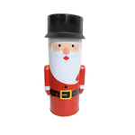 Pote Metal De Natal Organizador Decorativo Papai Noel Boneco De Lata Enfeite Natalino Lembrancinha 24cm